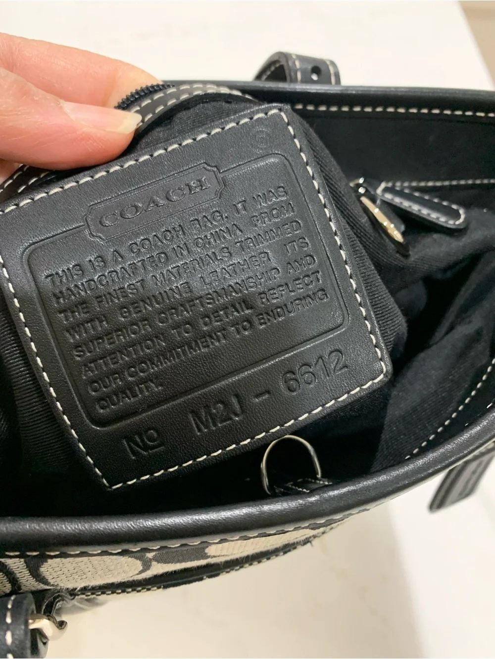 Coach Canvas Tote in Black Hampton Bag